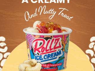 Creamy Nutty Ice Cream Cheesecake ice cream Rollz Ice Cream